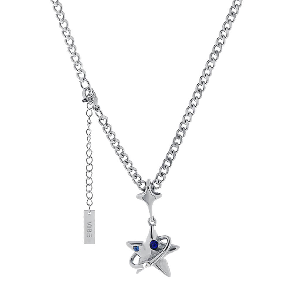 VILZSTUDIOS Cosmic star pendant necklace with adjustable chain