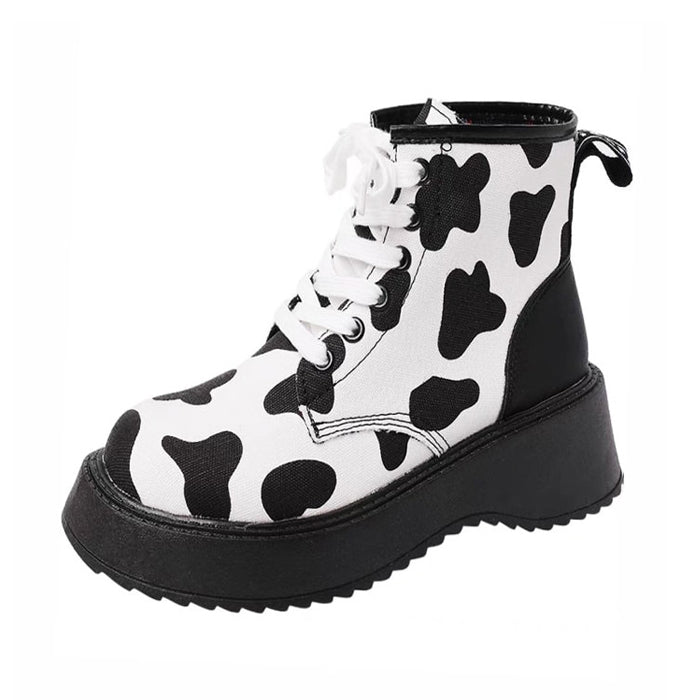 VILZSTUDIOS Cow print ankle boots in stylish design