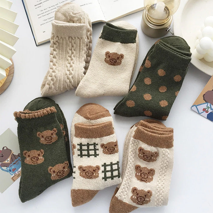 VILZSTUDIOS Cozy bear socks for casual wear