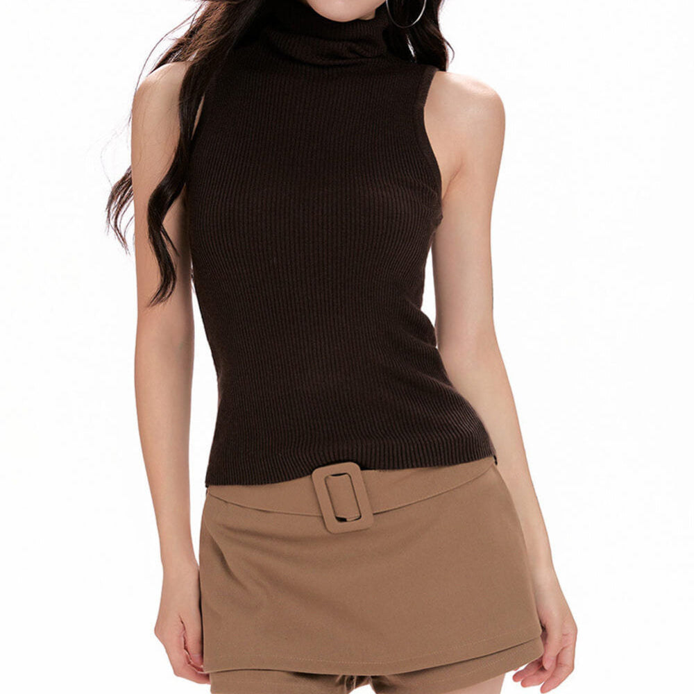 VILZSTUDIOS Stylish brown knit top for streetwear fashion