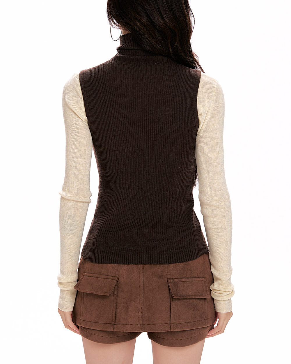 VILZSTUDIOS Stylish brown knit top for streetwear fashion