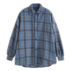 VILZSTUDIOS Oversized plaid shirt for casual streetwear style