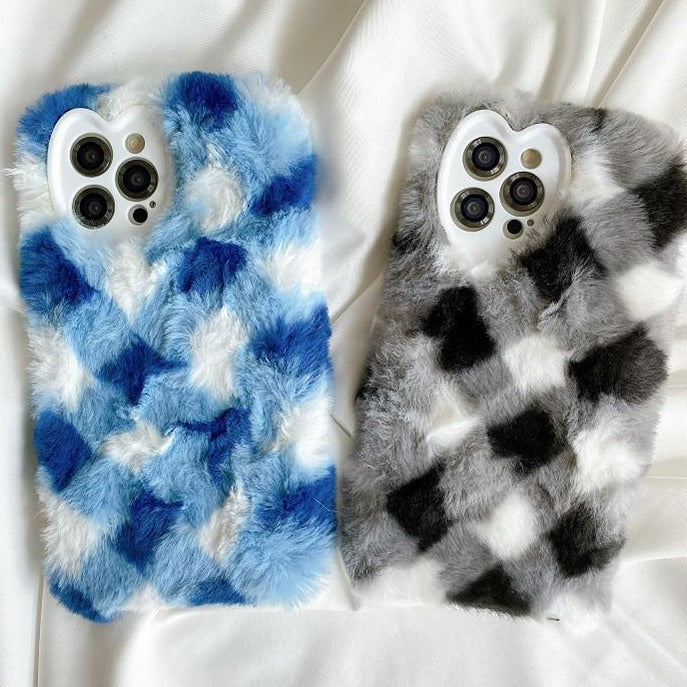 VILZSTUDIOS Cozy argyle pattern iPhone case