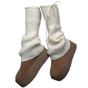VILZSTUDIOS Fashionable ribbed leg warmers