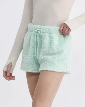 VILZSTUDIOS Cozy fuzzy mini shorts from VILZSTUDIOS