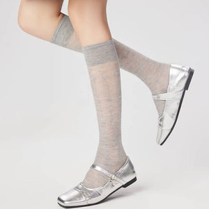 VILZSTUDIOS Stylish lightweight knee socks for casual wear