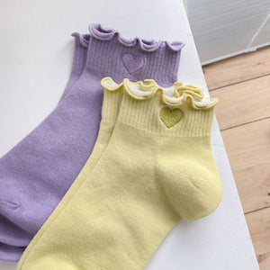 VILZSTUDIOS Cozy heart patterned socks for stylish comfort