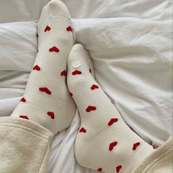 VILZSTUDIOS Cozy heart patterned socks for everyday wear