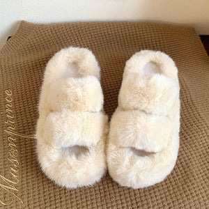 VILZSTUDIOS Cozy plush platform slippers for comfort and style