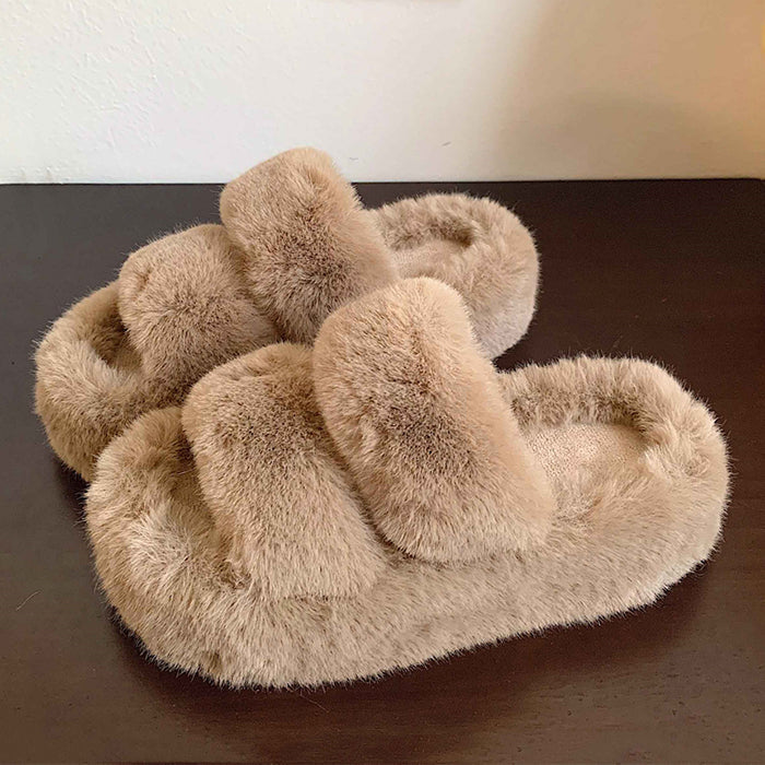 VILZSTUDIOS Cozy plush platform slippers for comfort and style