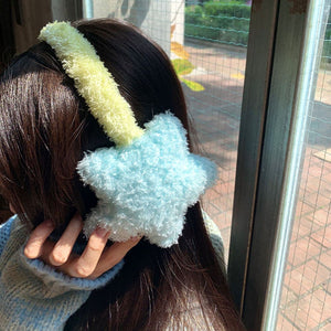 VILZSTUDIOS Stylish earmuffs with star-shaped pads and pastel headband