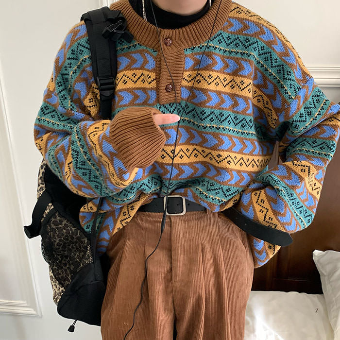 VILZSTUDIOS Crafted cozy button up sweater