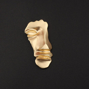 VILZSTUDIOS Creative Face Retro Design Brooch