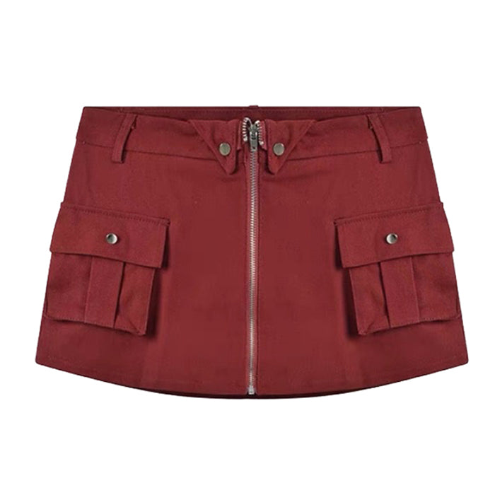VILZSTUDIOS Trendy zip front skirt from VILZSTUDIOS
