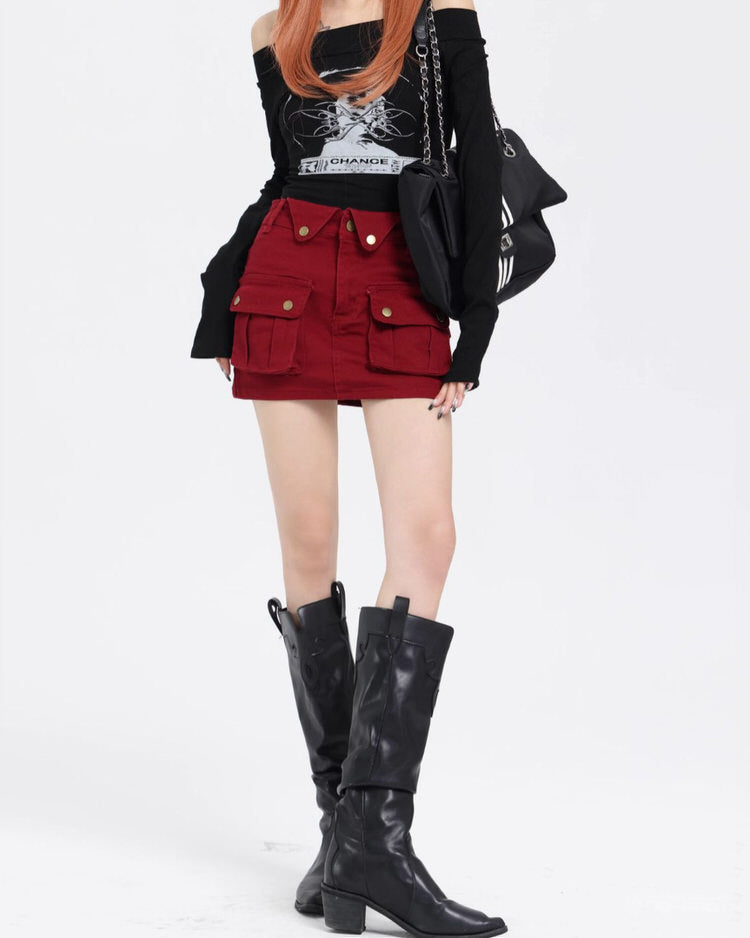 VILZSTUDIOS Trendy zip front skirt from VILZSTUDIOS