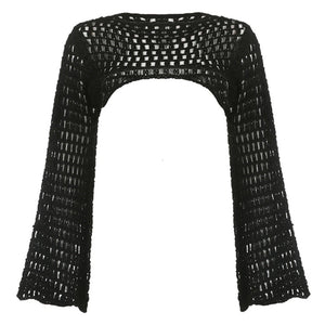 VILZSTUDIOS Chic crochet bolero wrap top for stylish layering