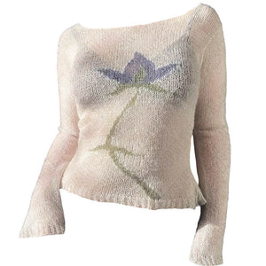 VILZSTUDIOS Stylish Y2K crochet long sleeve top
