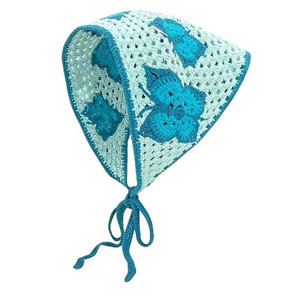 VILZSTUDIOS Stylish crochet triangle bandana with butterfly design