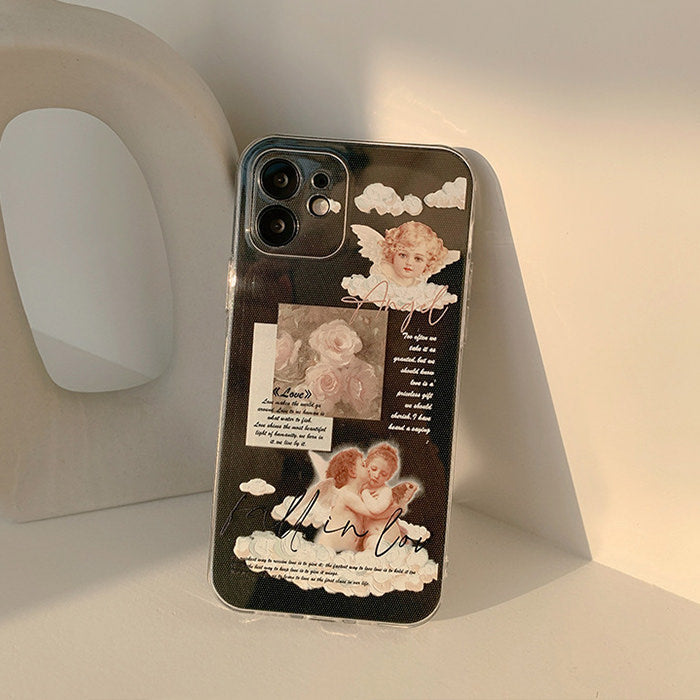VILZSTUDIOS Aesthetic iPhone case featuring Cupid design
