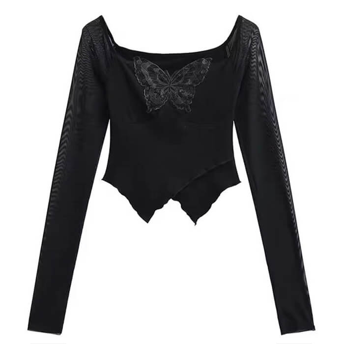 VILZSTUDIOS Stylish long sleeve top with cut out design