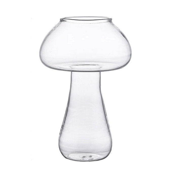 VILZSTUDIOS Mushroom shaped glass vase for home decor