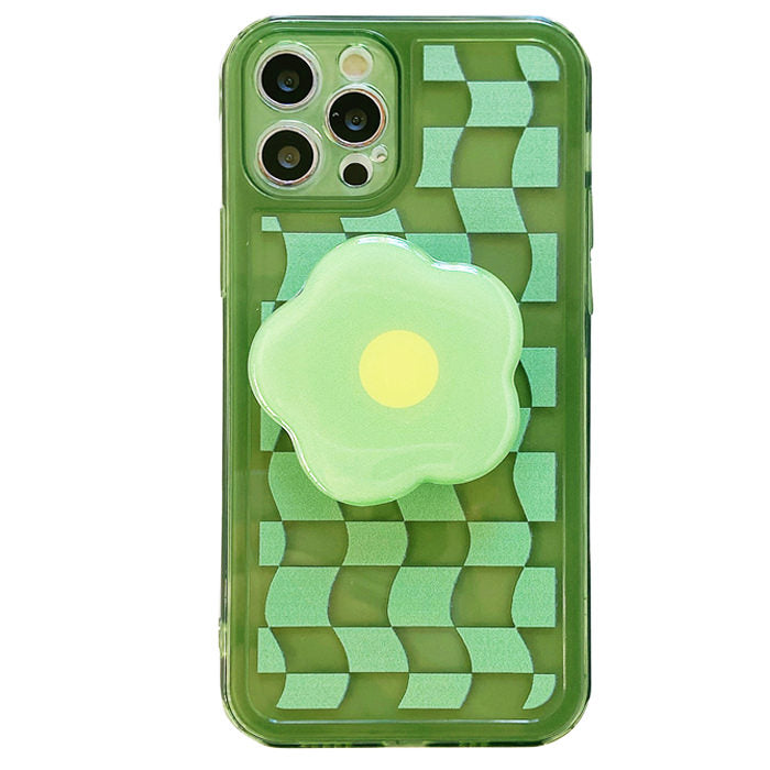 VILZSTUDIOS Daisy checkerboard pattern iPhone case
