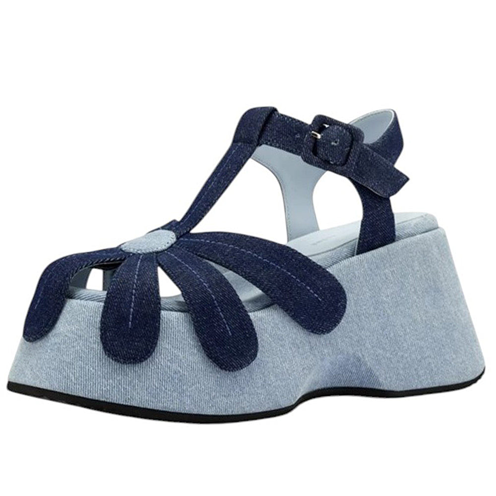 VILZSTUDIOS Daisy platform wedge sandals with petal straps