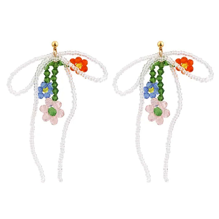 VILZSTUDIOS Decorative bow and blossom earrings