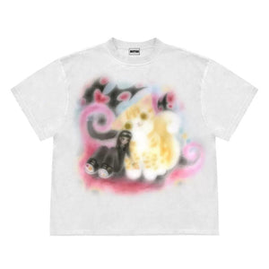 VILZSTUDIOS Graffiti cat graphic shirt for streetwear style