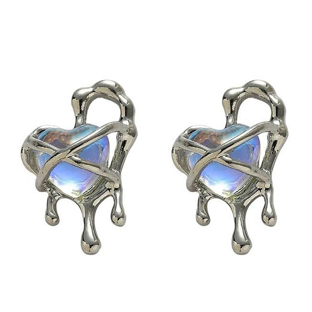 VILZSTUDIOS Stylish heart earrings made from zinc alloy