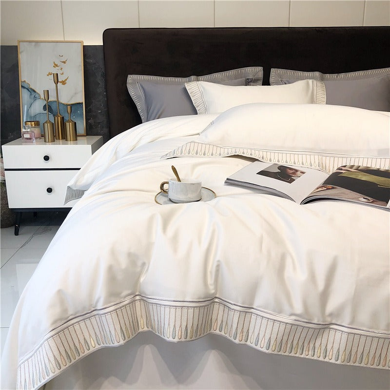 Droplet Embroidered Duvet Cover Set