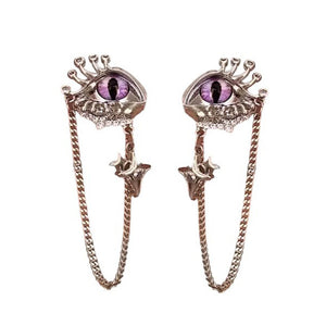 VILZSTUDIOS Unique earrings with eye design and chains