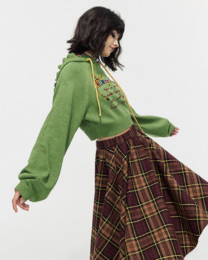 VILZSTUDIOS Edgy asymmetrical plaid skirt from VILZSTUDIOS
