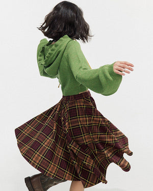 VILZSTUDIOS Edgy asymmetrical plaid skirt from VILZSTUDIOS