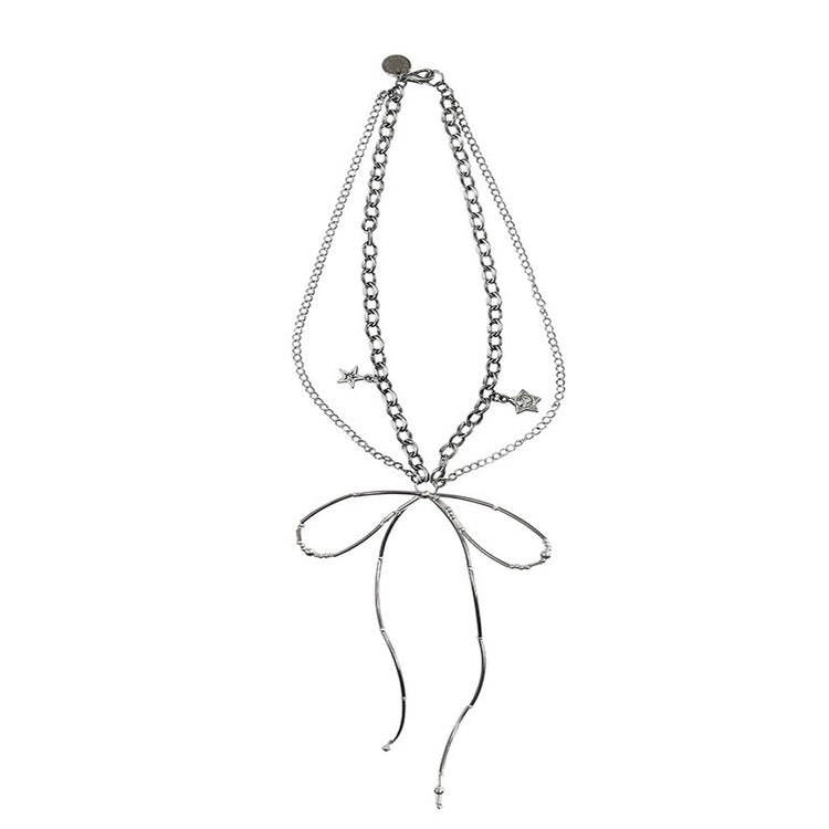 VILZSTUDIOS Metal bow choker for fashion-forward style