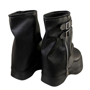 VILZSTUDIOS Stylish high shaft platform boots with buckles