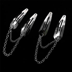VILZSTUDIOS Edgy chain hair clips for stylish looks