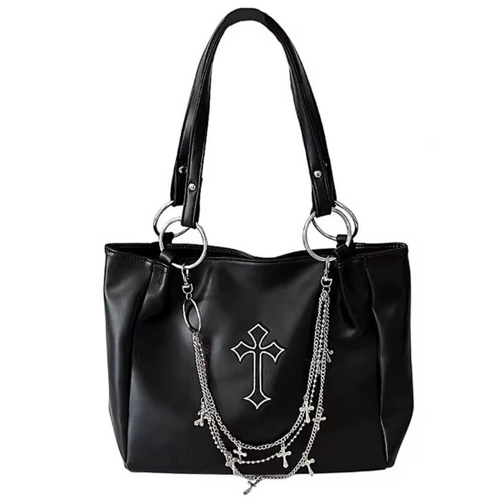 VILZSTUDIOS Grunge aesthetic tote bag made from vegan leather