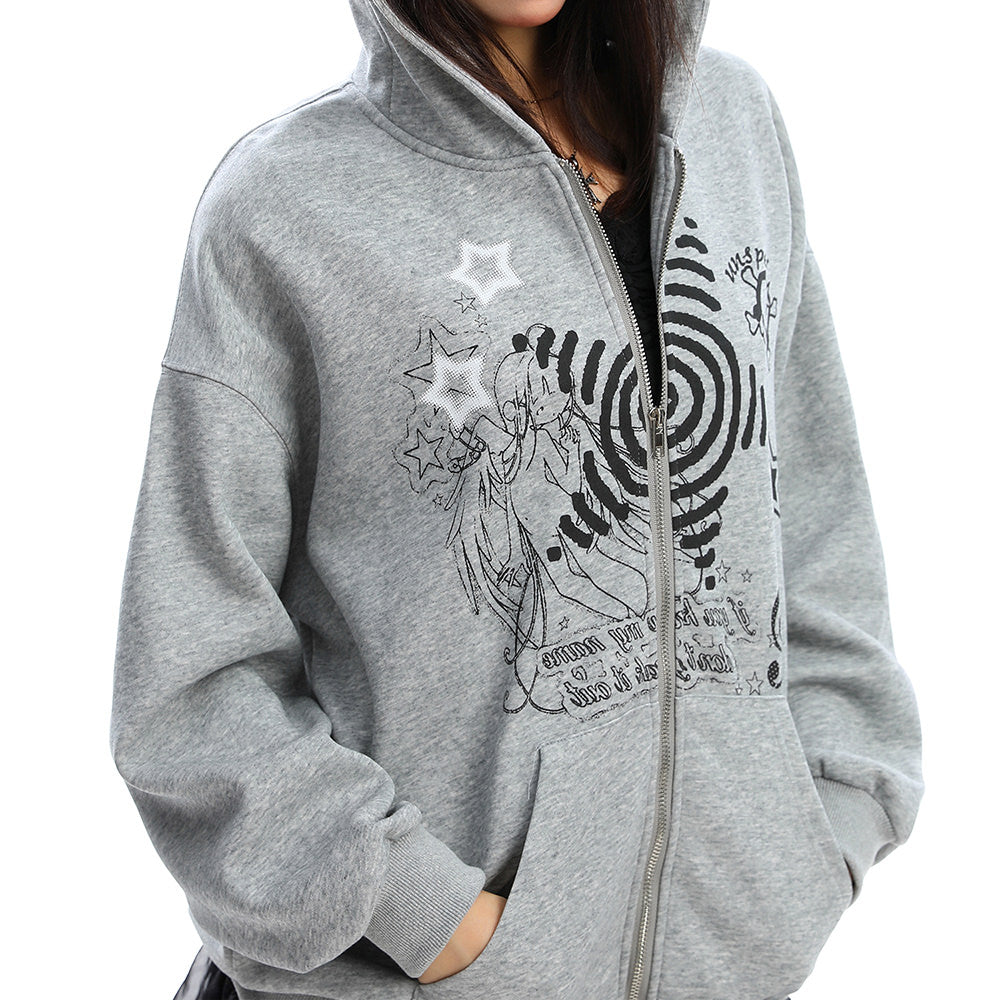 VILZSTUDIOS Stylish cut-out shoulder pullover sweatshirt