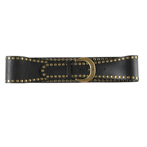 VILZSTUDIOS Vegan leather belt with double rivets
