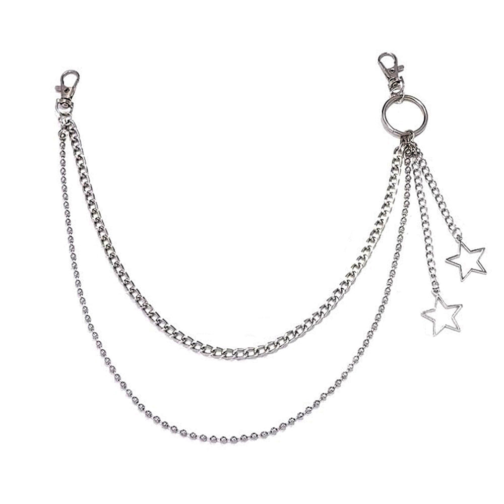 VILZSTUDIOS Stylish dual chain pant chain with star charms
