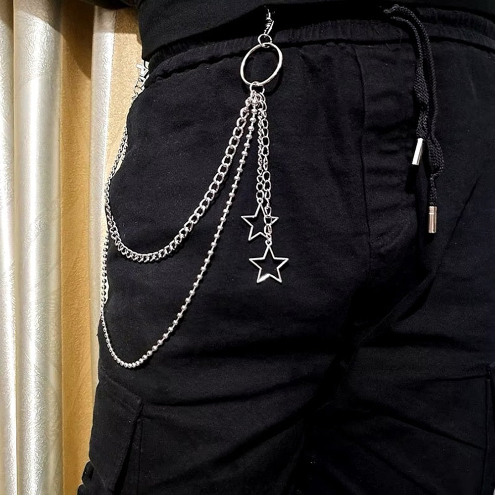 VILZSTUDIOS Stylish dual chain pant chain with star charms