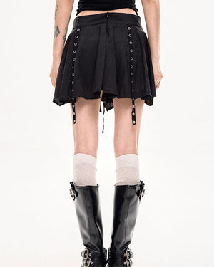 VILZSTUDIOS Edgy layered high-waist mini skirt for fashion enthusiasts