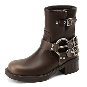 VILZSTUDIOS Edgy Sleaze Buckled Motorcycle Boots product image