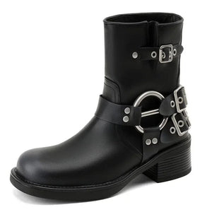VILZSTUDIOS Edgy Sleaze Buckled Motorcycle Boots product image