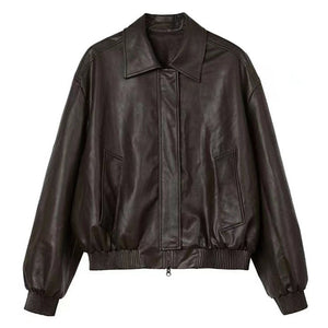 VILZSTUDIOS Leather bomber jacket for streetwear fashion