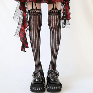 VILZSTUDIOS Stylish platform boots with spikes and glossy finish