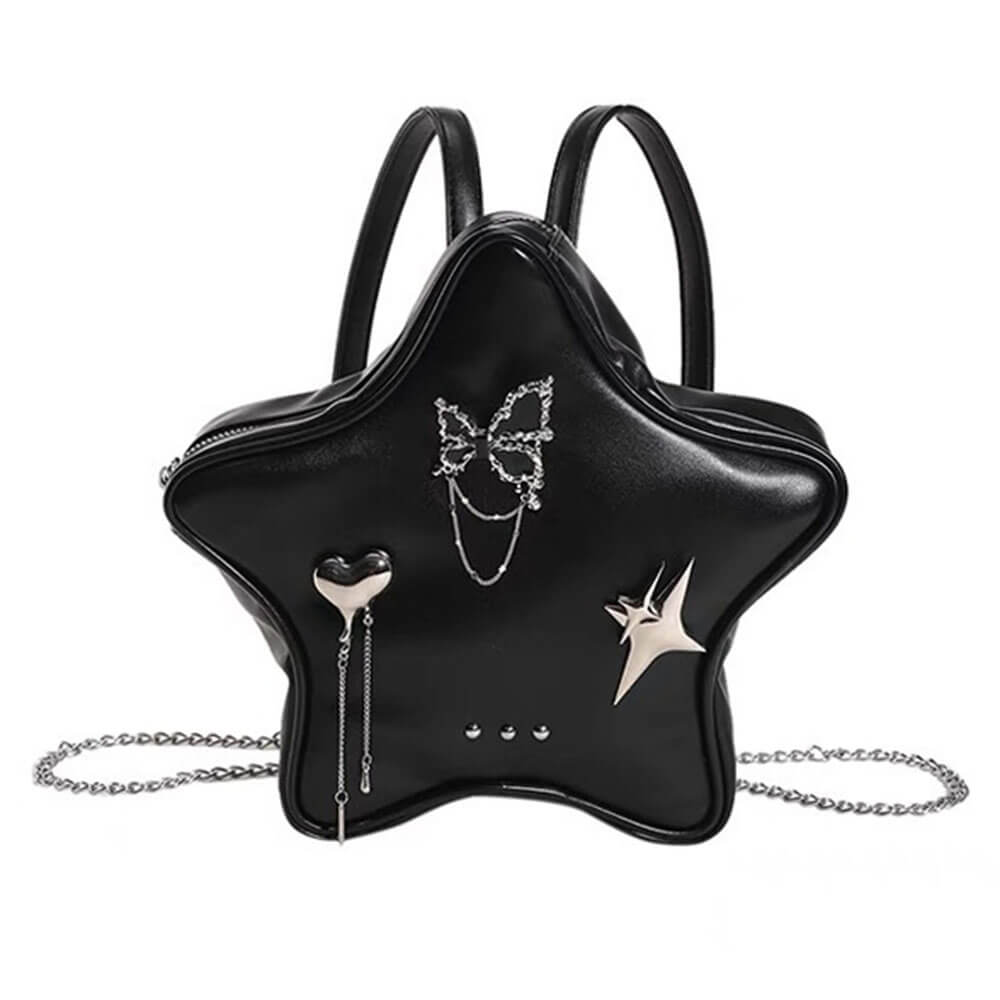 VILZSTUDIOS Star-shaped mini backpack with silver charms