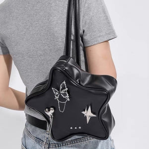 VILZSTUDIOS Star-shaped mini backpack with silver charms