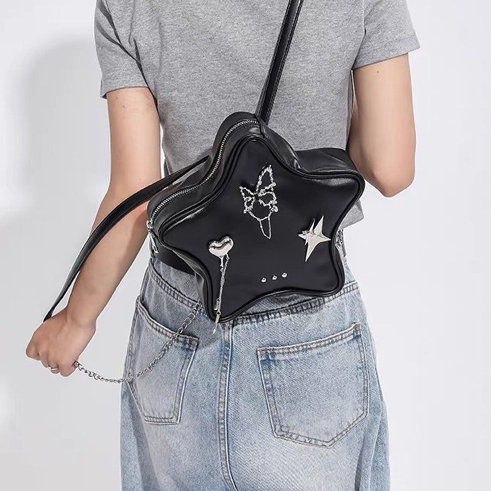 VILZSTUDIOS Star-shaped mini backpack with silver charms